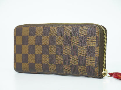Louis Vuitton Clemence Wallet Damier, BROWN, CANVAS, Wallets
