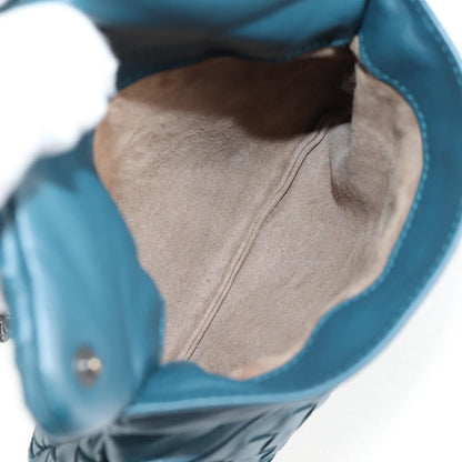 Bottega Veneta Expandable Chain Crossbody Bag Intrecciato Nappa, BLUE, LEATHER, Crossbody bag