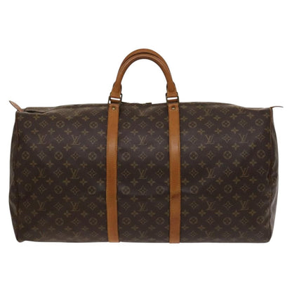 Louis Vuitton Keepall Bag Monogram Canvas, BROWN, CANVAS, Travel bag