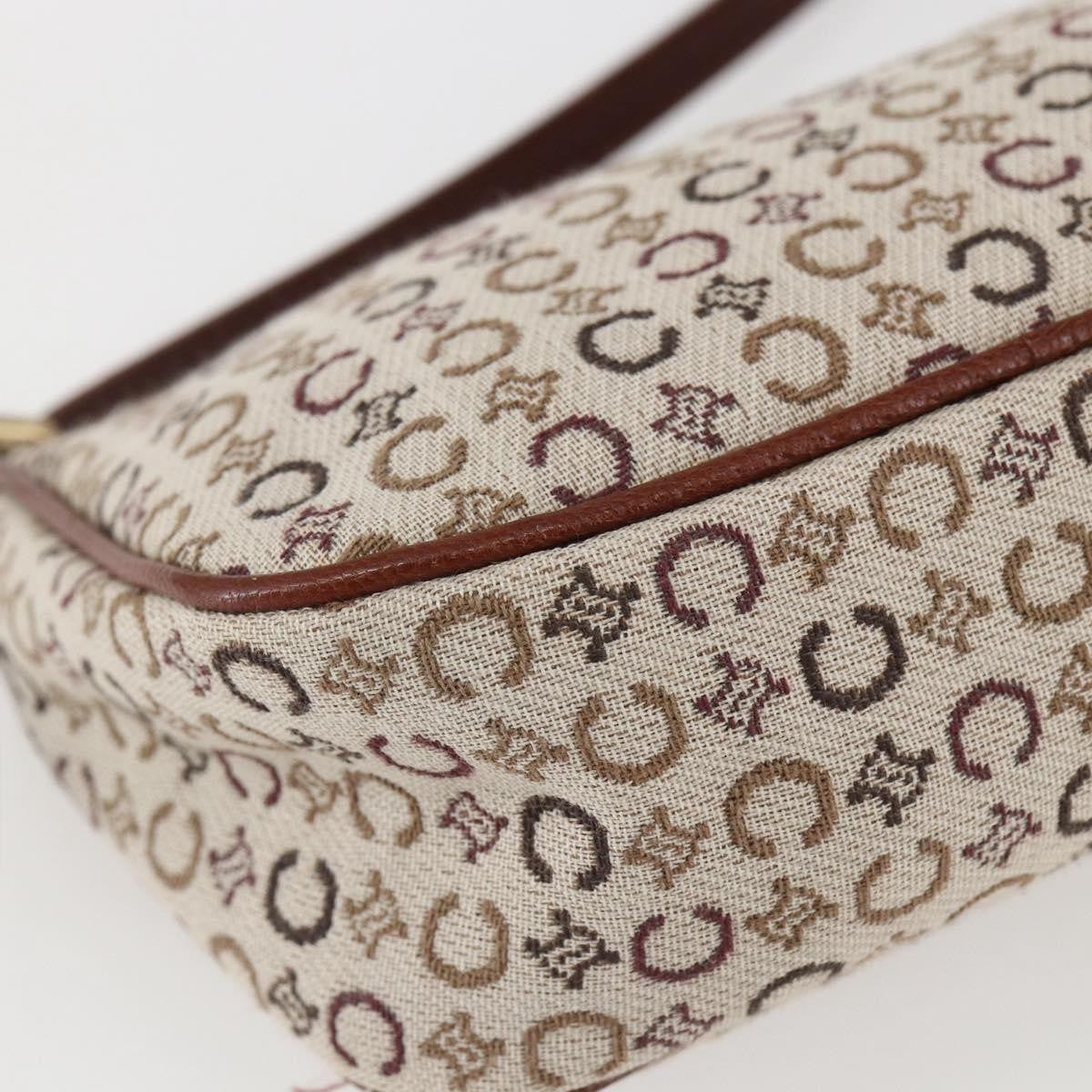 Celine C Macadam Pouch Canvas, BEIGE, CANVAS, Clutche & pouche