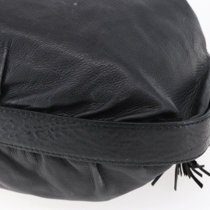 Gucci Interlocking Icon Drawstring Hobo Leather, BLACK, LEATHER, Shoulder bag