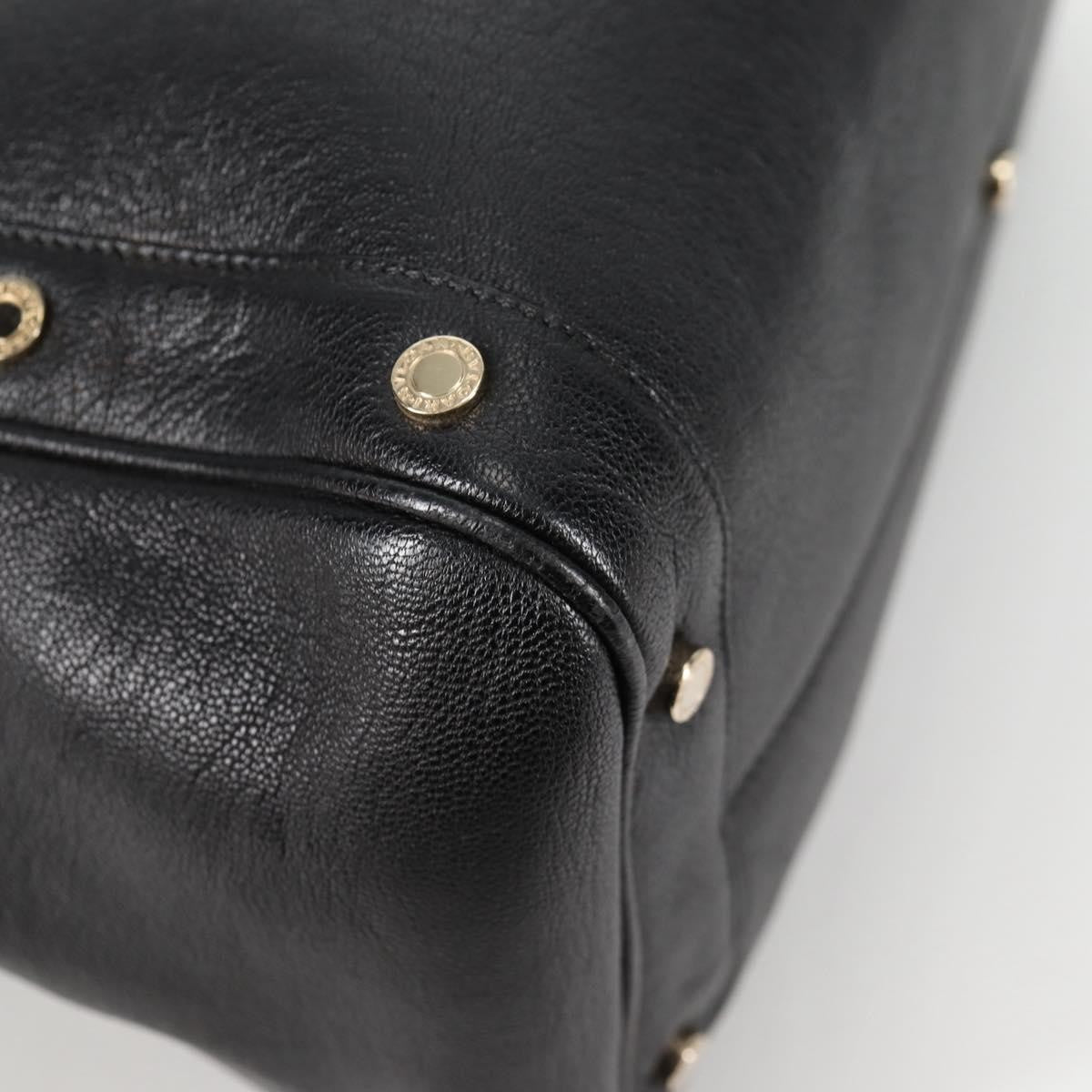 Bvlgari Chandra Top Handle Bag Leather, BLACK, LEATHER, Shoulder bag