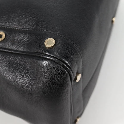 Bvlgari Chandra Top Handle Bag Leather, BLACK, LEATHER, Shoulder bag