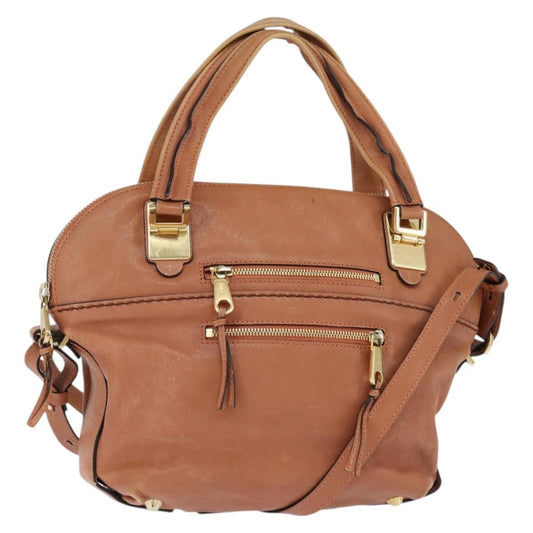 Chloe Angie Tote Leather, BROWN, LEATHER, Tote bag