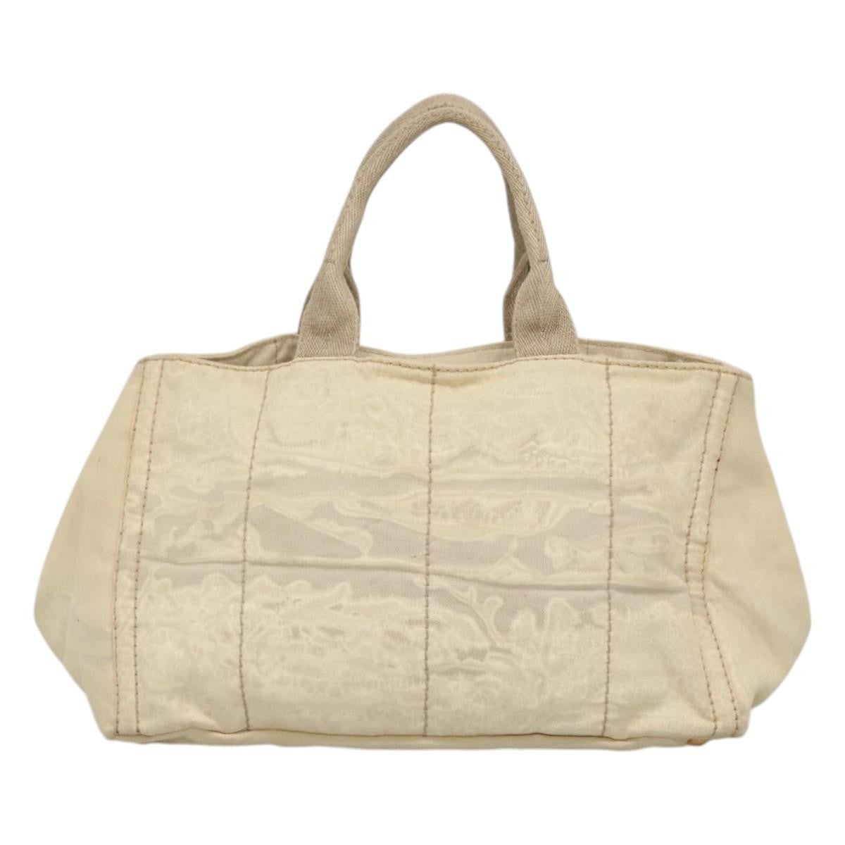 Prada Canapa Convertible Tote Canvas, WHITE, CANVAS, Tote bag