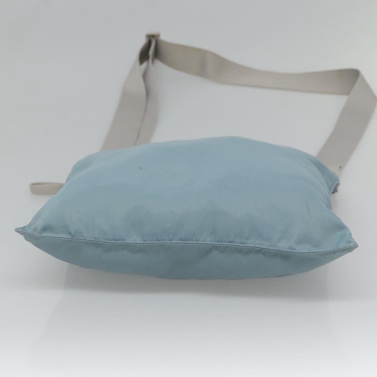 Prada Flat Messenger Bag Tessuto, BLUE, NYLON, Shoulder bag