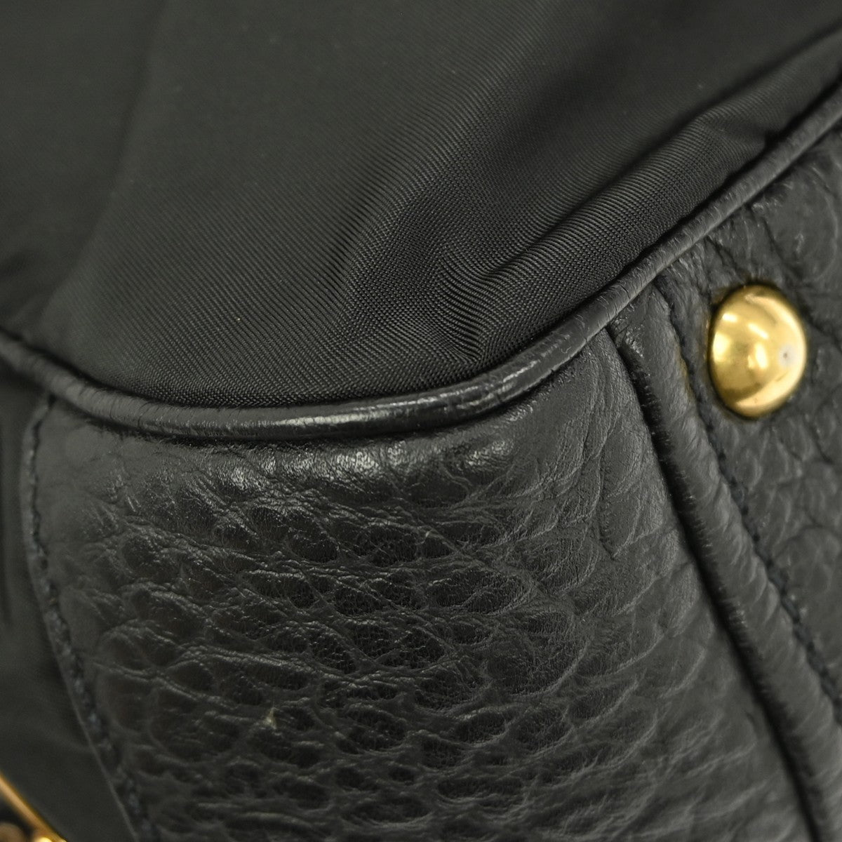 Prada Front Flap Pocket Tote Nylon, BLACK, NYLON, Handbag