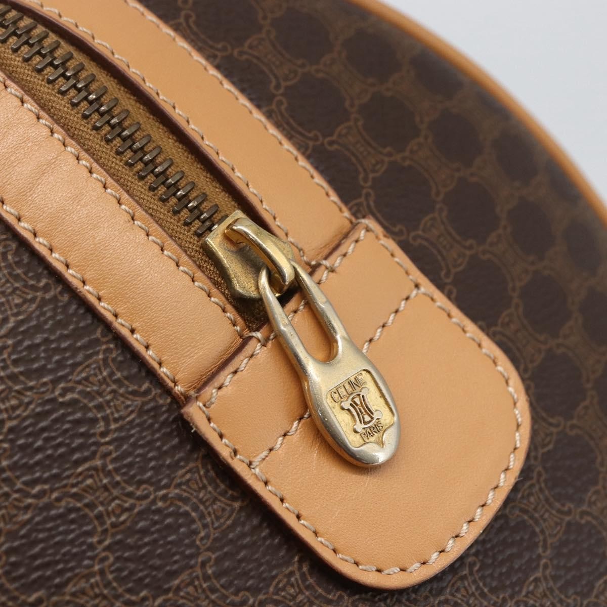 Celine Vintage Macadam Boston bag Canvas, BROWN, CANVAS, Travel bag