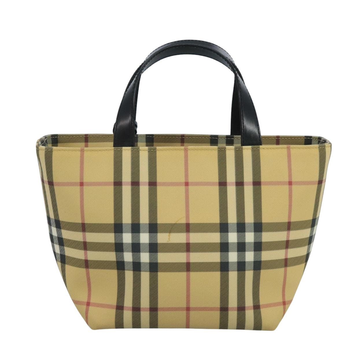 Burberry Nova Handbag Check Pattern, BEIGE, CANVAS, Handbag