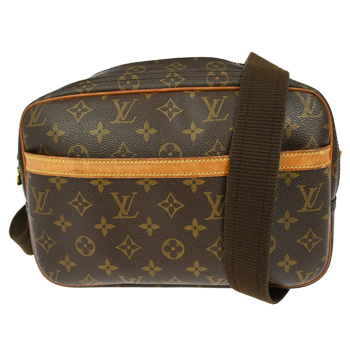 Louis Vuitton Reporter Bag Monogram Canvas, BROWN, CANVAS, Shoulder bag