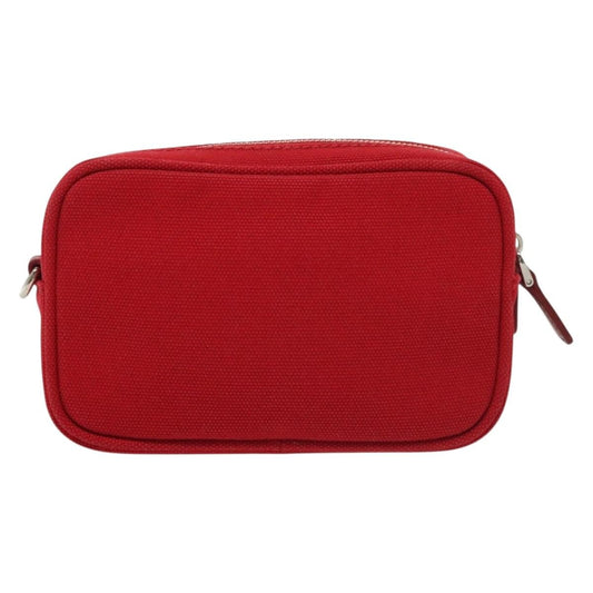 Prada Zip Around Toiletry Bag Canvas, RED, CANVAS, Clutche & pouche
