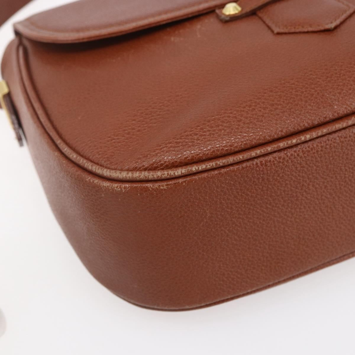 Saint Laurent Vintage Shoulder Bag Leather, BROWN, LEATHER, Shoulder bag