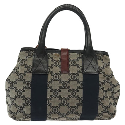 Celine Vintage Macadam Handbag Macadam, NAVY, CANVAS, Handbag