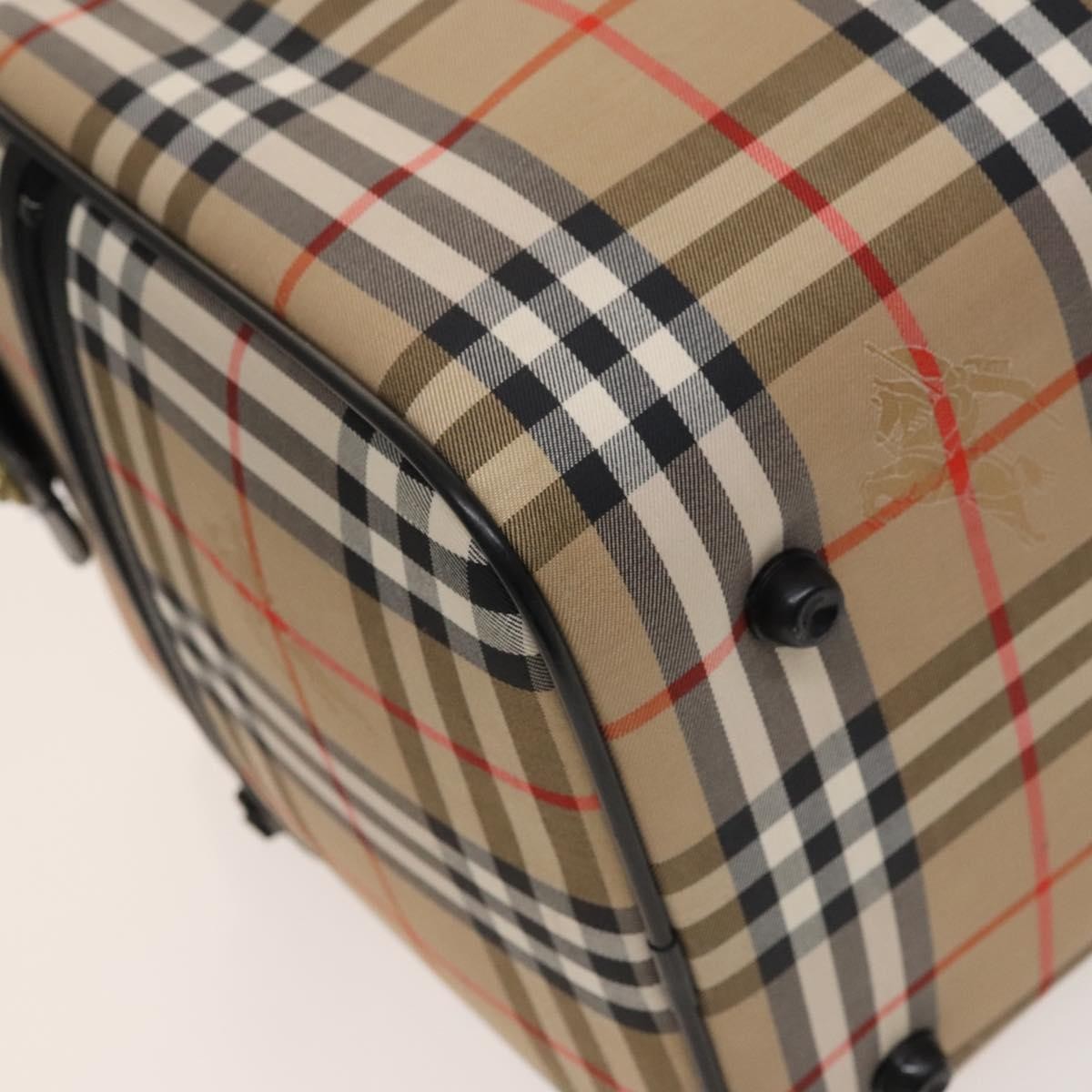 Burberry Vintage Duffle Bag Haymarket Coated Canvas, BEIGE, CANVAS, Travel bag