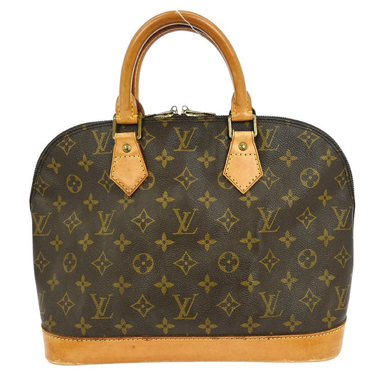 Louis Vuitton Alma Handbag Monogram Canvas, BROWN, CANVAS, Handbag