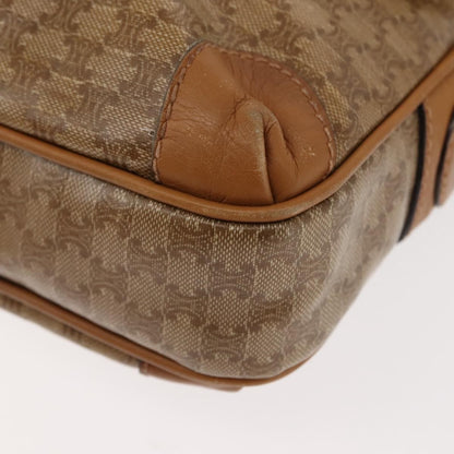 Celine Macadam Shoulder Bag PVC Leather, Beige, PVC + Canvas, Shoulder Bag