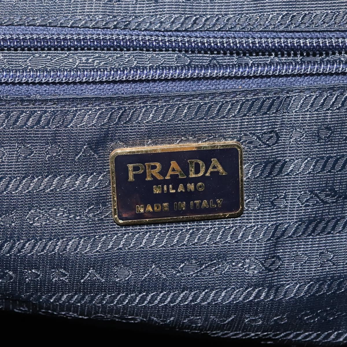 Prada Buckle Backpack Quilted Tessuto, NAVY, NYLON, Backpack