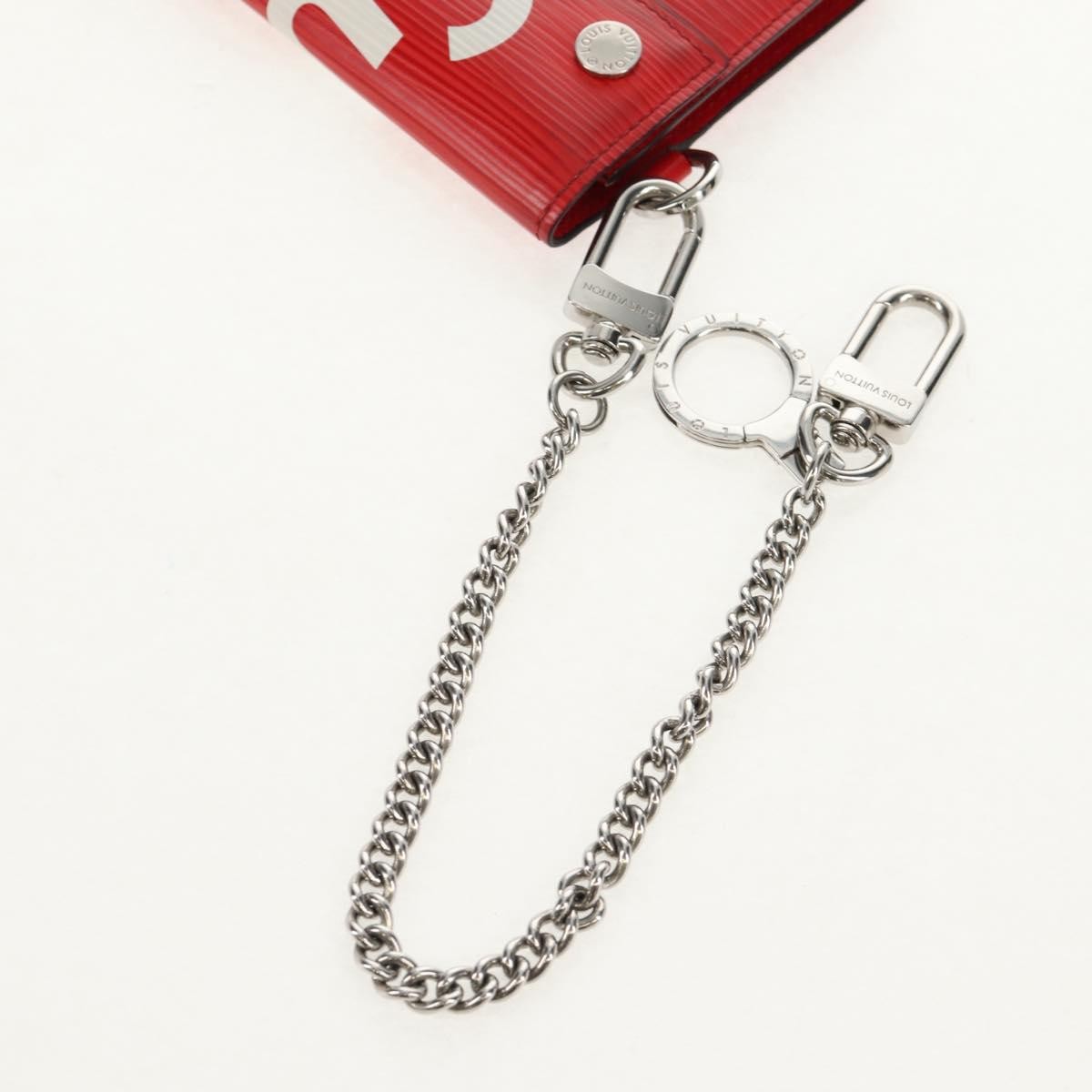 Louis Vuitton Chain Wallet Limited Edition Supreme Epi Leather, RED, LEATHER, Wallets