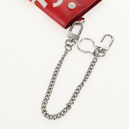 Louis Vuitton Chain Wallet Limited Edition Supreme Epi Leather, RED, LEATHER, Wallets