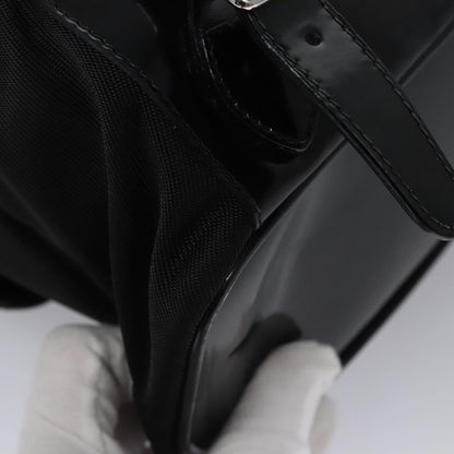 Gucci Vintage Bamboo Backpack Patent, BLACK, PATENT_LEATHER, Backpack