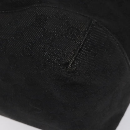 Gucci Vintage Shoulder Bag GG Canvas and Leather, BLACK, CANVAS, Shoulder bag