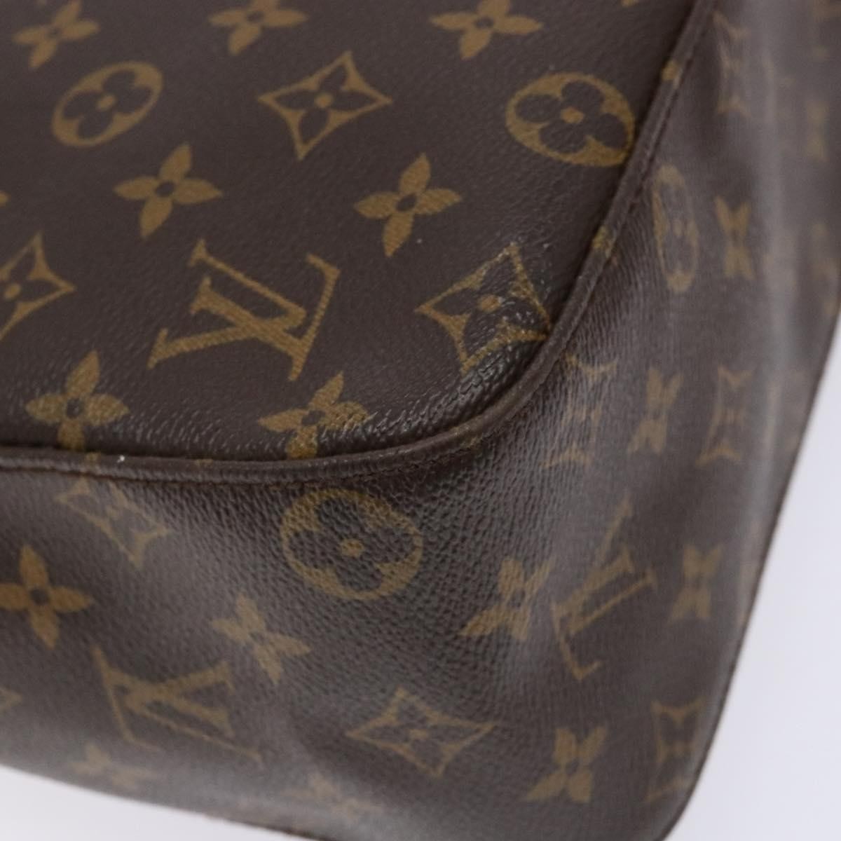 Louis Vuitton Looping Handbag Monogram Canvas, BROWN, CANVAS, Handbag