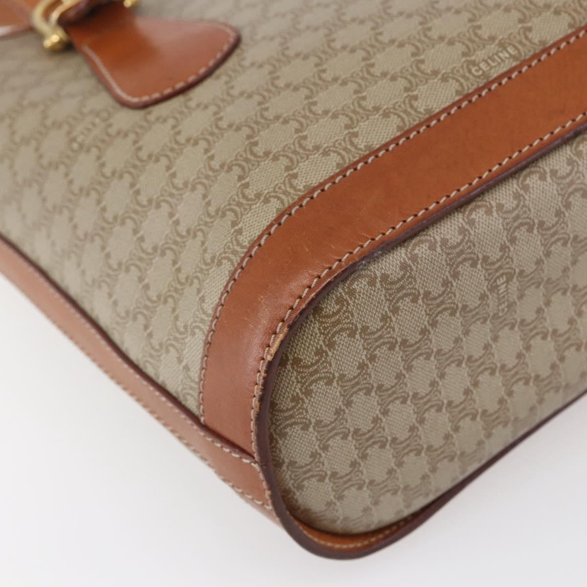 Celine Vintage Macadam Tote bag Canvas, BEIGE, PVC, Tote bag