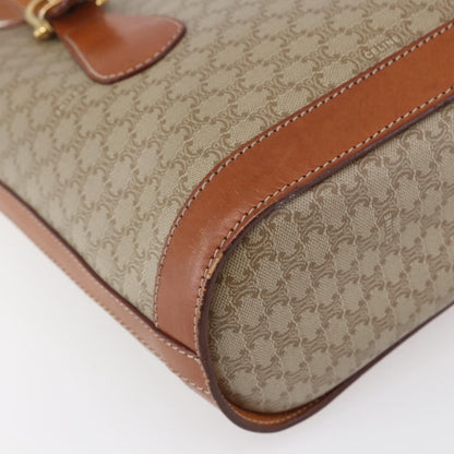 Celine Vintage Macadam Tote bag Canvas, BEIGE, PVC, Tote bag