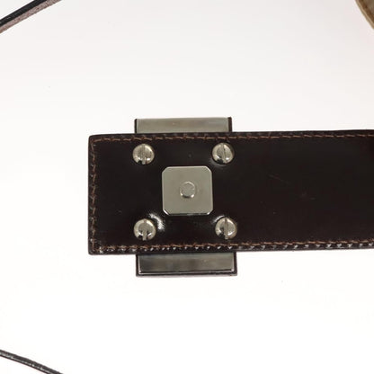 Fendi Vintage FF Buckle Shoulder Bag Canvas, WHITE, CANVAS, Shoulder bag