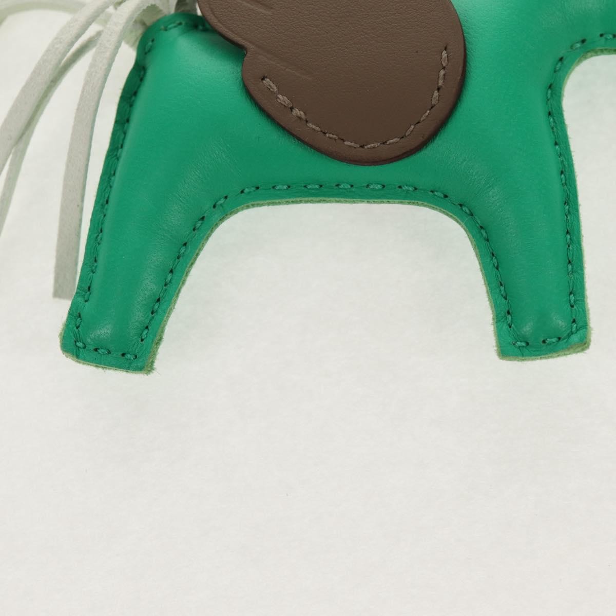 Hermes Pegase Rodeo Bag Charm Leather, GREEN, LEATHER, Charms and Keychains