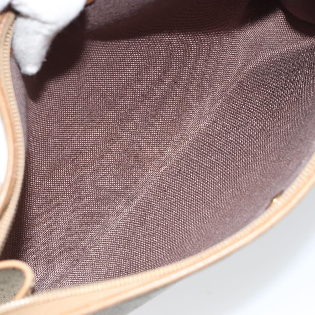 Christian Dior Vintage Honeycomb Zip Pouch Canvas and Leather, BEIGE, CANVAS, Clutche & pouche