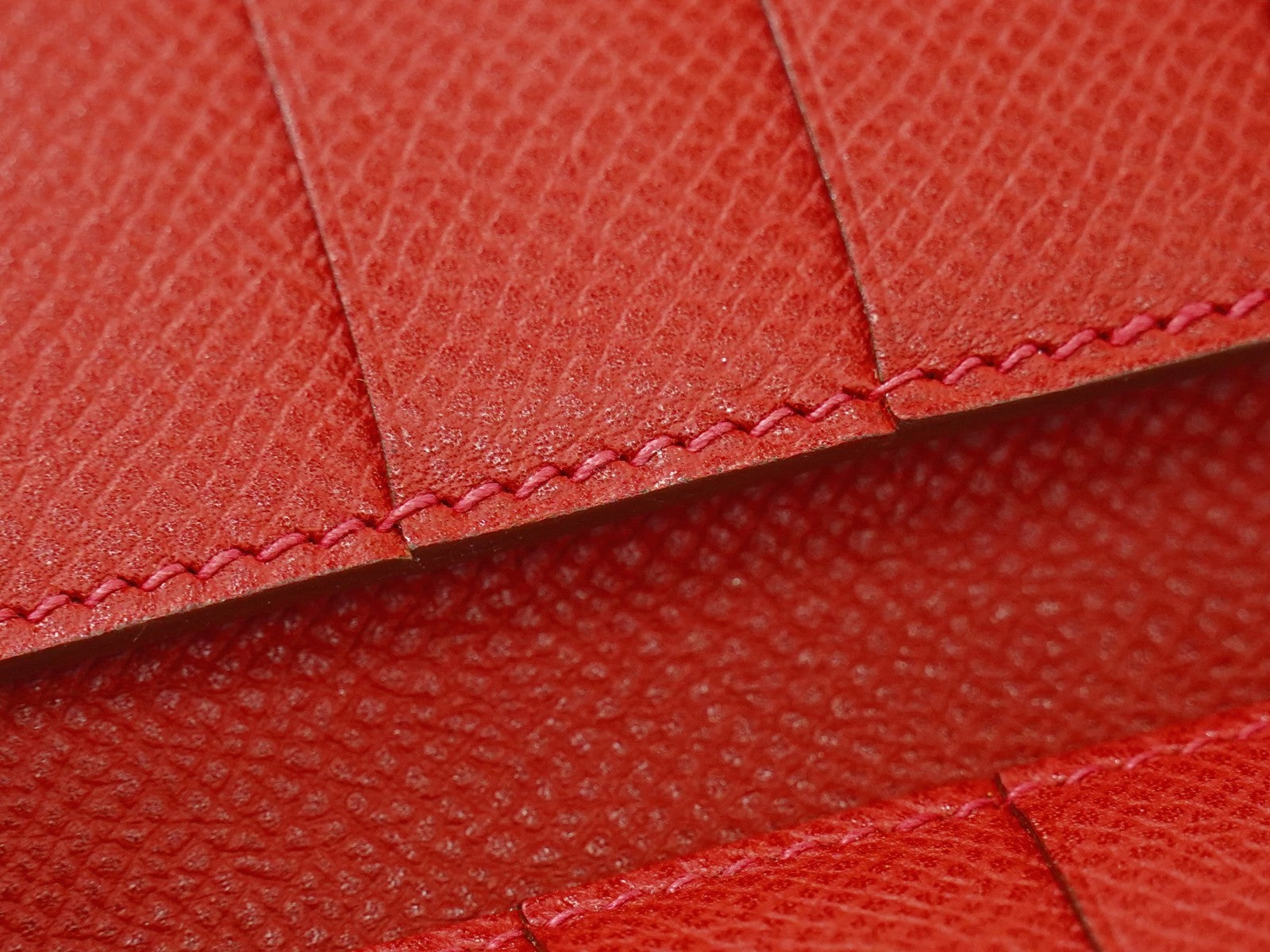 Hermes Bearn Wallet Epsom, RED, LEATHER, Wallets