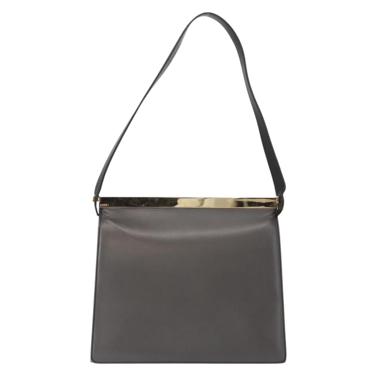 Gucci Vintage Shoulder Bag Leather, BLACK, LEATHER, Shoulder bag