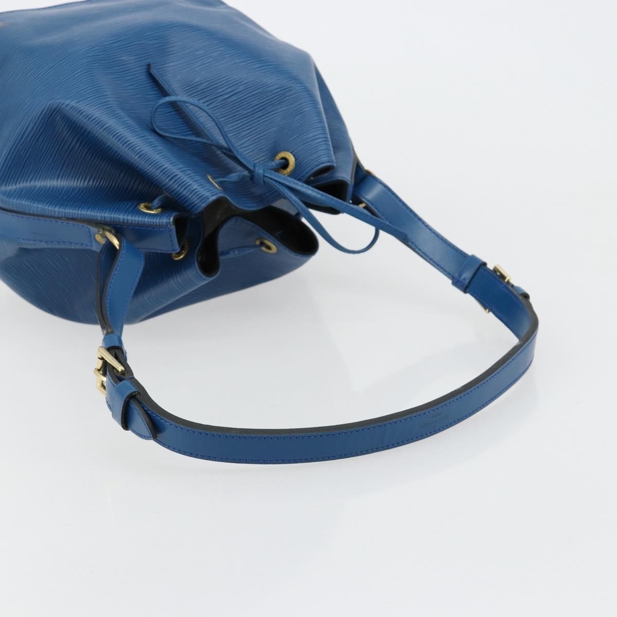 Louis Vuitton Petit Noe Handbag Epi Leather, Blue, Leather, Shoulder Bag