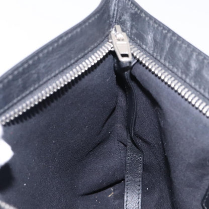 Balenciaga Graffiti Pouch Leather, BLACK, LEATHER, Clutche & pouche