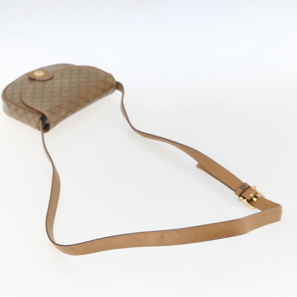 Celine Vintage Macadam Shoulder Bag Canvas, BEIGE, PVC, Shoulder bag