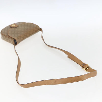 Celine Vintage Macadam Shoulder Bag Canvas, BEIGE, PVC, Shoulder bag