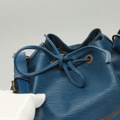Louis Vuitton Petit Noe Handbag Epi Leather, BLUE, LEATHER, Shoulder bag