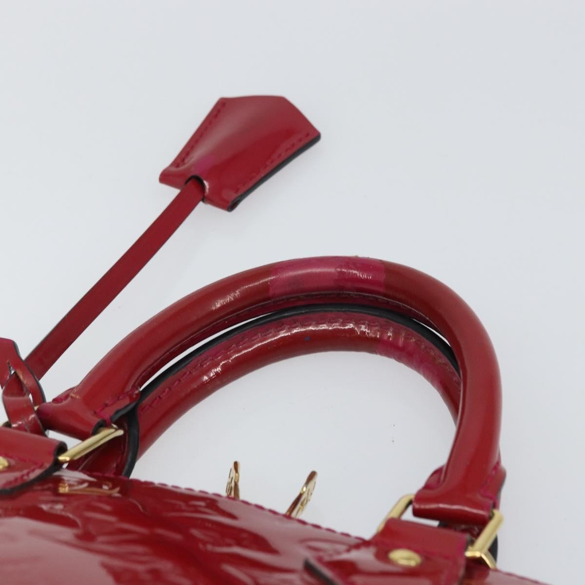 Louis Vuitton Alma Handbag Monogram Vernis, RED, PATENT_LEATHER, Handbag