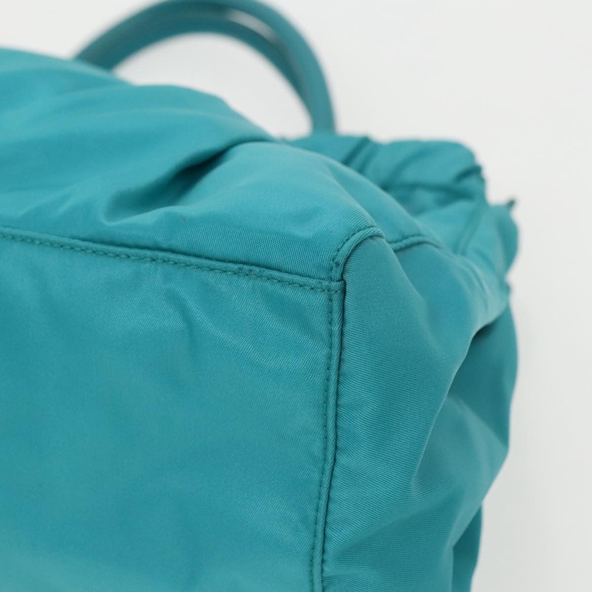 Prada Bow Convertible Tote Tessuto, TURQUOISE, NYLON, Tote bag
