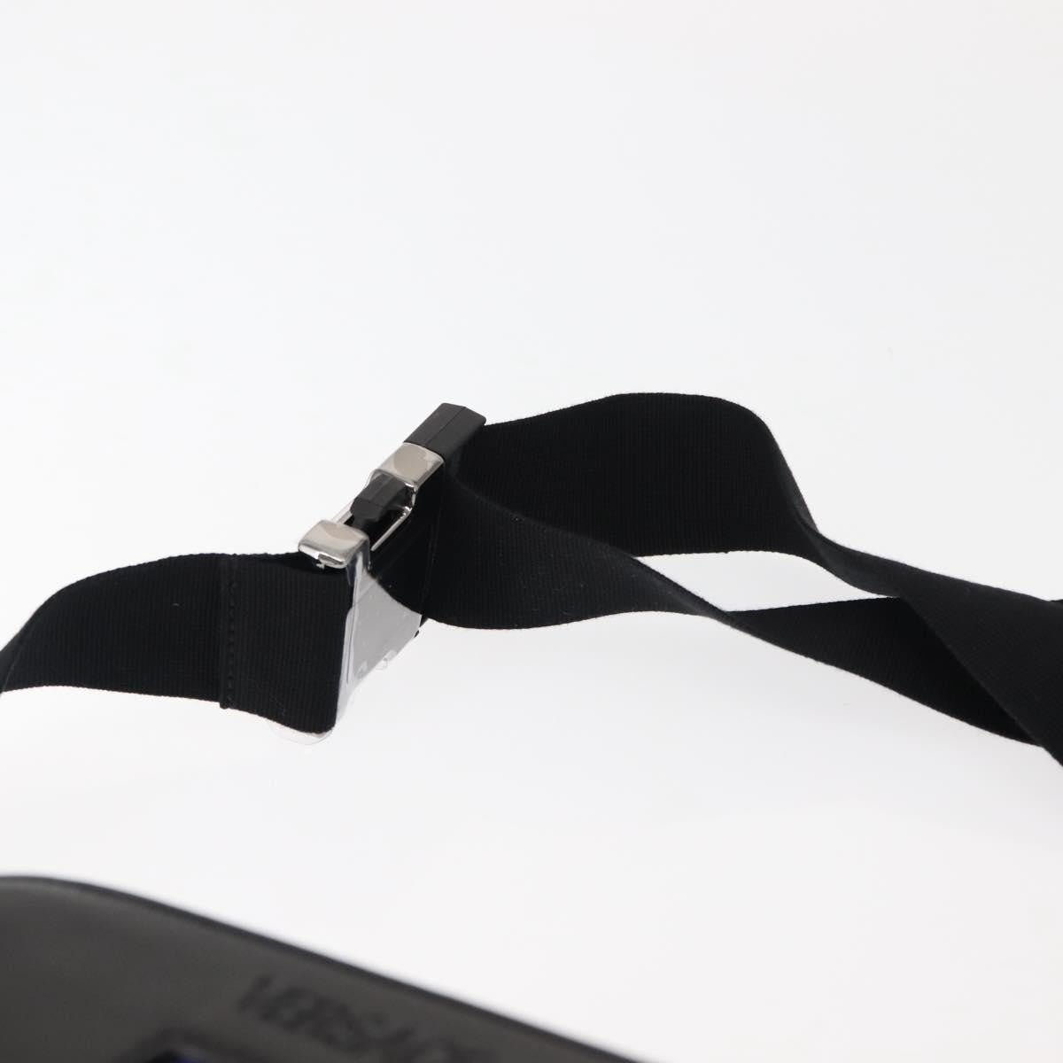 Versace Crossbody Pouch Studded Leather, BLACK, LEATHER, Clutche & pouche