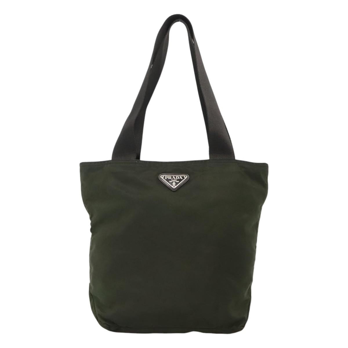 Prada Vintage Convertible Zip Tote Tessuto, KHAKI, NYLON, Tote bag