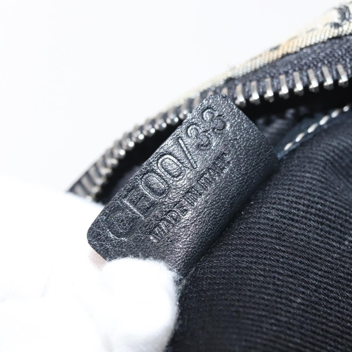 Celine Vintage Macadam Shoulder Bag Canvas and Leather, GRAY, CANVAS, Shoulder bag