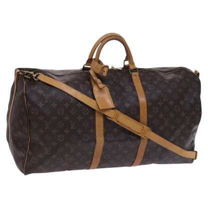 Louis Vuitton Keepall Bandouliere Bag Monogram Canvas, BROWN, CANVAS, Travel bag