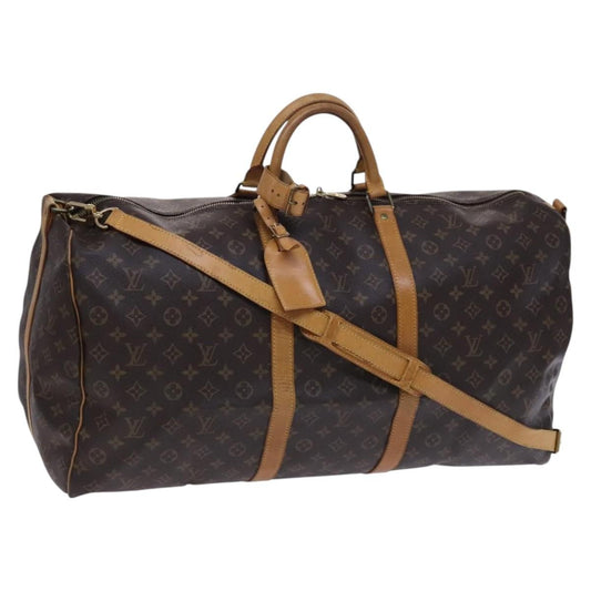 Louis Vuitton Keepall Bandouliere Bag Monogram Canvas, BROWN, CANVAS, Travel bag