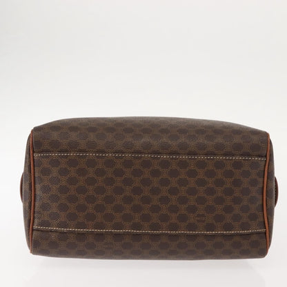 Celine Macadam Handbag Macadam with leather, BROWN, CANVAS, Handbag