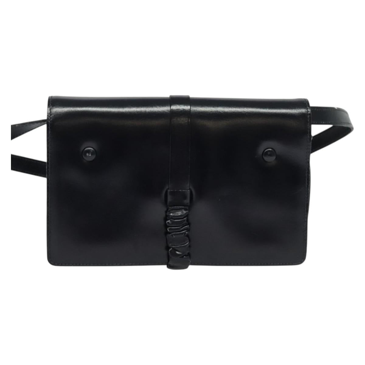 Celine Shoulder Bag Leather, NAVY, LEATHER, Shoulder bag