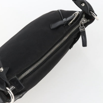 Salvatore Ferragamo Gancini Shoulder Bag Canvas, BLACK, CANVAS, Shoulder bag