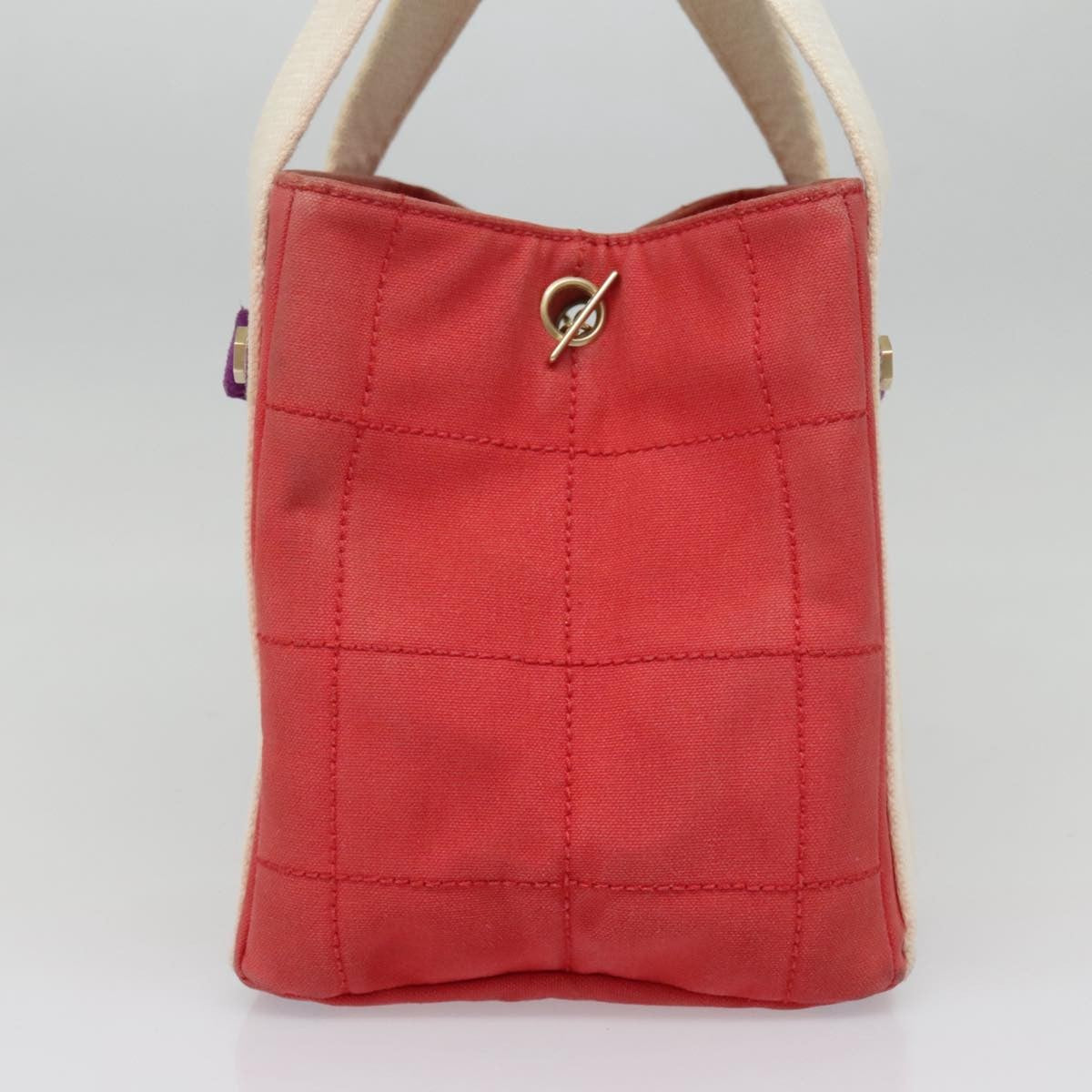 Chanel Chocolate Bar Coco Mark handbag Canvas, RED, CANVAS, Handbag