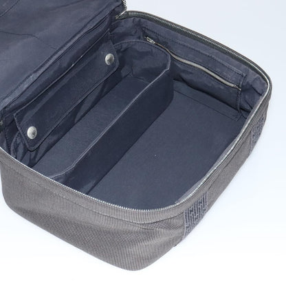 Hermes Vanity Herline Pouch Canvas, GRAY, CANVAS, Clutche & pouche